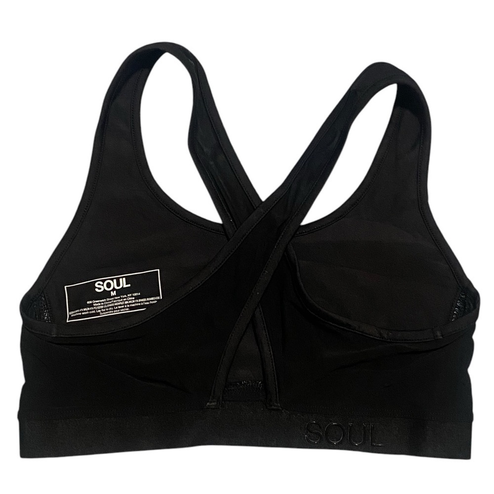 Soul Women's Black Sports Bra mesh